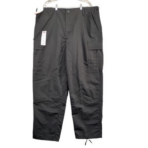 Tru-Spec Men's Cargo Ripstop Tactical Pants Black XL Flat Front W/Tags